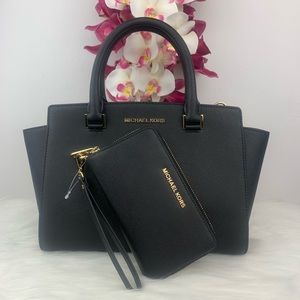 Michael Kors Selma Md Satchel & Wallet